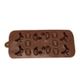 thumbnail image 1 of Langgg Moule à Chocolat en Forme d'Œuf de Pâques 12 Cavités pour Fondant Gelée Glaçons 1Ensemble, 1 of 4