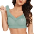 thumbnail image 4 of Bras for Women No Underwire Back Support Bra Stretchy Relaxed Fit Bra Wide Band Back Bra Standard Back Bra Support Back Closure Bra Wireless Back Closure Bra, 4 of 8