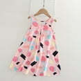 thumbnail image 4 of Chemises de Nuit pour Fille 1-14 Ans Chemises de Sommeil en Coton Vêtements de Nuit Été Sans Manches Col Rond Imprimé Nœud Ample et Confortable Robe de Climatisation Rose D, 4 of 4