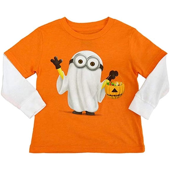 Despicable Me Infant & Toddler Boys Orange Minion Ghost Halloween Shirt 12m