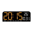 thumbnail image 1 of Reloj digital LED grande con fecha, semana y temperatura, pantalla LED grande moderna, alarma fuerte para tienda, garaje, gimnasio, sala de estudio. Naranja, 1 of 8