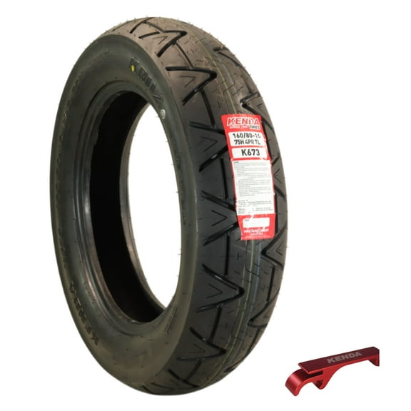 Kenda Kruz K673 150/80H-16 (71H) Rear Motorcycle Tire - Bias Ply, Tubeless, DOT Approved, High-Mileage Cruiser Tire with Excellent Wet Grip and Stability, (150-80H-16 71H) Includes Kenda Keychain