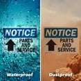 thumbnail image 6 of (2 Pack) Parts And Service [Up Arrow] OSHA Notice Sign 24 Inch X 18 Inch Indoor / Outdoor Rust-Free Aluminum Metal Signs for Workplace, Workshop, and Construction Site, Made in the USA, 6 of 8