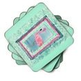 thumbnail image 2 of Carolines Treasures 8107-BFC Bird - Flamingo Foam Coaster Set of 4 3 1/2 x 3 1/2 multicolor, 2 of 3
