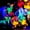 Multi-color, variant on GoXteam Fairy Flower String Lights Outddor Decorative Lights 23 Feet 50LED Lighting for Christmas Halloween Wedding Party Indoor Outdoor Bedroom Decorations (Multi-color)