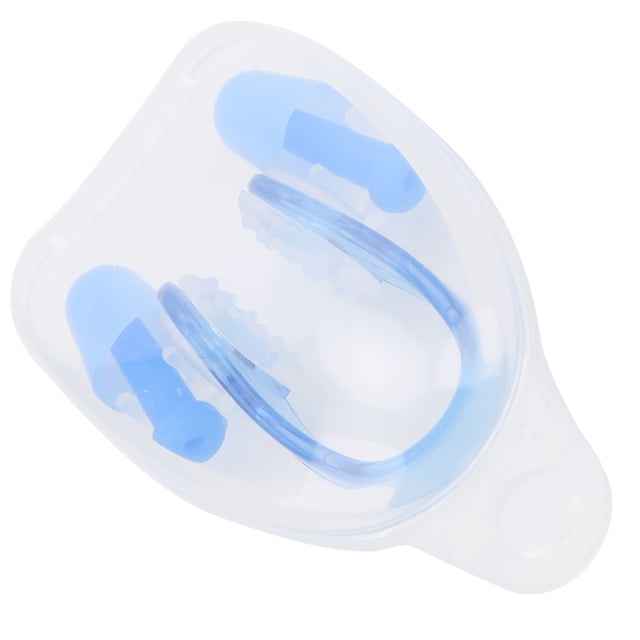 Swimming Ear Plugs Nose Clip Set Soft Silicone PC for Waterproof Diving Sports