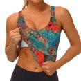 thumbnail image 3 of Balery Mandala Colorful Sujetadores deportivos con espalda cruzada para mujer, acolchados, sin costuras, de alto impacto, ideales para yoga, gimnasio, entrenamiento y fitness.-X-Large, 3 of 8