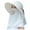 White, variant on Women's UPF 50 Wide Brim Sun Hat with Face & Neck Flap, Foldable Beach Hat for Fishing, Hiking and Outdoor Activities, Lightweight Portable Sun Protection Cap