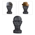 thumbnail image 3 of pitrice Mannequin Head Cosmetology Male Training Model Black 57cm Matte Matte Black 33cm Height, 3 of 6