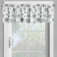 thumbnail image 4 of Ambesonne Snowflake Valance & Curtain, Lace Style Winter, 55"x36", Blue Black White, 4 of 6