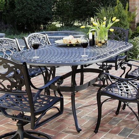 Astoria Grand Van Glider Oval Outdoor Dining Table Astoria Grand Van Glider Oval Outdoor Dining Table