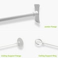 thumbnail image 5 of Naiture Neo-Angle Shower Curtain Rod Aluminum with Ceiling Support, 30-1/2" X 37" X 30-1/2", Gloss White Finish, 5 of 10