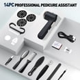 thumbnail image 3 of GPED 18 in 1 Electric Foot Callus Remover, Portable Callus Remover W/ Vacuum Suction, Rechargeable Foot Scrubber File W/ 3 Roller Heads, Professional Pedicure Tools & Foot File for Dry & Crack Skin, 3 of 8