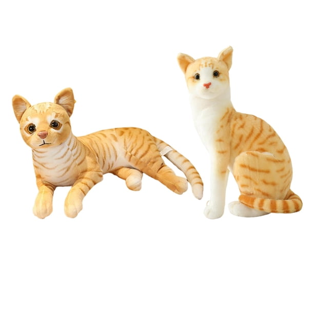 Gato siamés de peluche realista, relleno para regalo de cumpleaños, estilo F+ EstiloJ