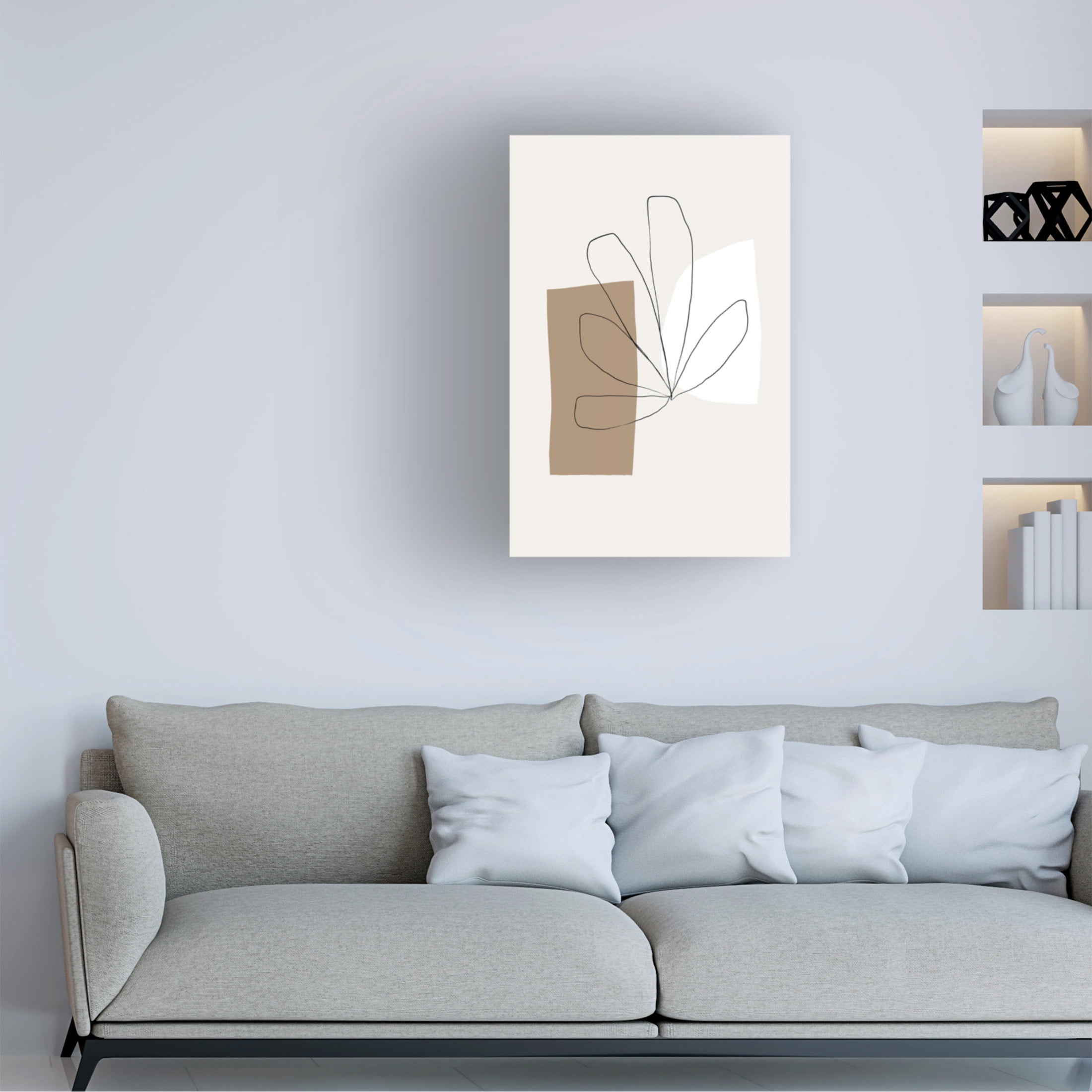 Trademark Fine Art uplusmestudio Flower And Shapes Canvas Wall Art