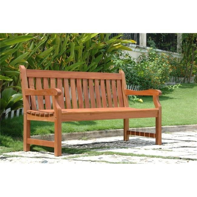 Vifah V023 1 5 ft. Outdoor Baltic Eco Friendly Wood Garden Bench 48 x 22 x 35 in. Walmart