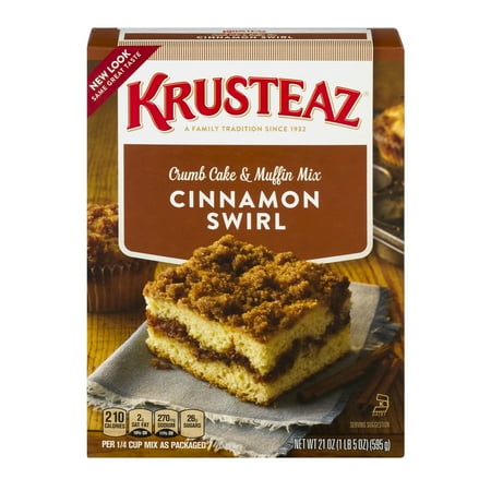 Krusteaz Cinnamon Swirl Crumb Cake & Muffin Mix, 21 oz
