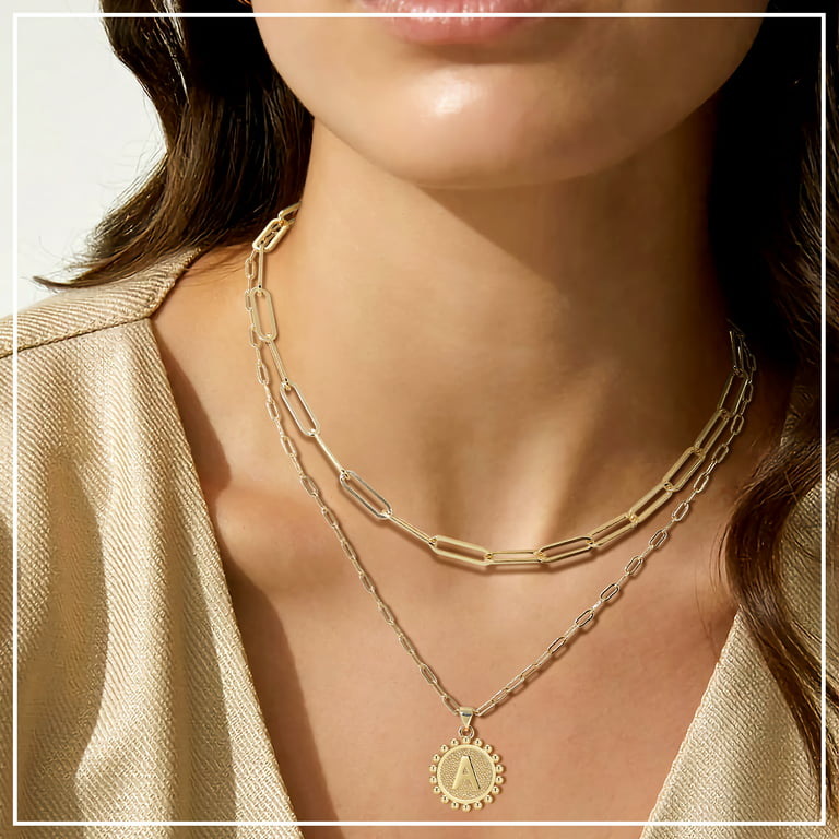 SMILEST Layered Gold Necklaces for Women 14K Gold Plated Paperclip Chain  Necklace Gold Necklace Toggle Clasp Layering Necklaces for Women Gold  Jewelry