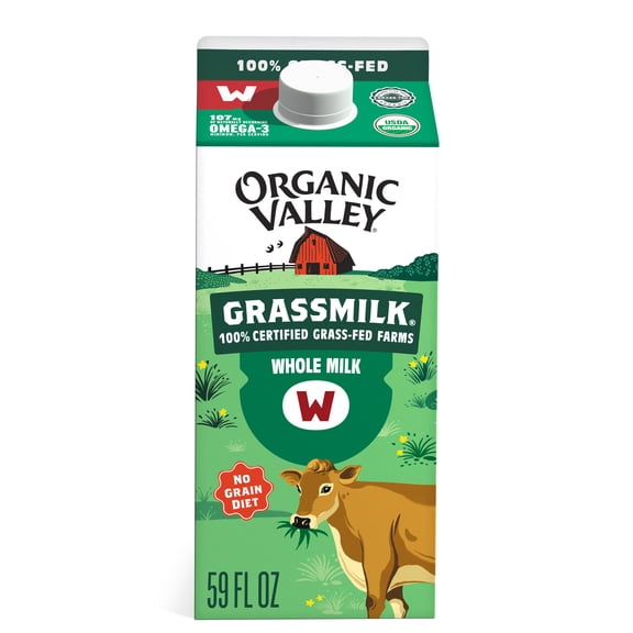 Organic Valley Grassmilk Organic Grassfed Whole Milk, 59 fl oz