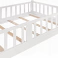 thumbnail image 4 of Twin Size Solid Pine Bunk Bed with Slide and Ladder, White, for Bedroom, 4 of 18