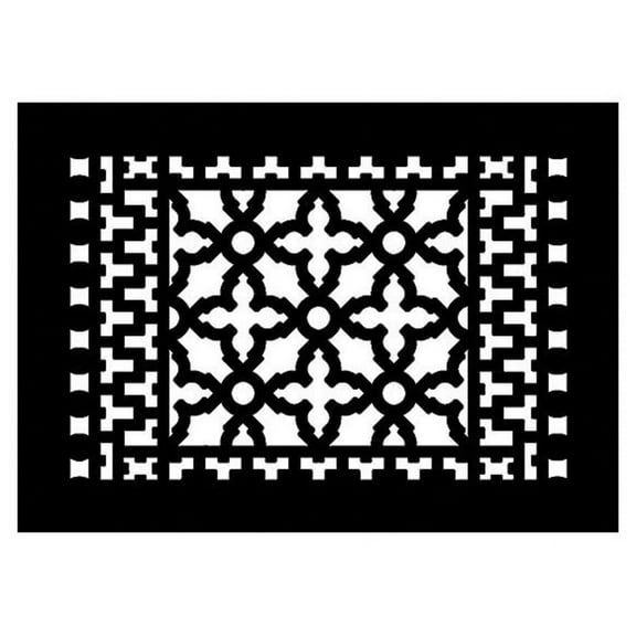 Reggio Registers 1014-Ah Scroll Series 8" X 12" Grille - Black
