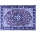 thumbnail image 1 of Ahgly Company Indoor Rectangle Medallion Blue Traditional Area Rugs, 7' x 9', 1 of 4