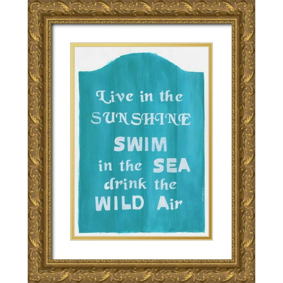 Shamp, Cindy 24x32 Gold Ornate Wood Framed with Double Matting Museum Art Print Titled - Live in the Sunshine