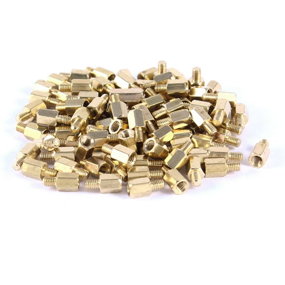 Unique Bargains 100 x Computer Motherboard Standoff Hex Spacer Nut M3 Male 4mm to Female 6mm
