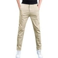 thumbnail image 4 of Ierhent Men's Slim Fit Workday Khaki Smart Flex Pants(,XL), 4 of 6