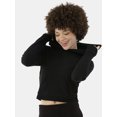 thumbnail image 3 of No Boundaries Hacci Knit Hoodie and Pants Set, 2-Piece, Women’s, 3 of 4