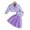 Purple, variant on Chenyin Toddler Baby Girls 2PCS Outfit Fashion Long Sleeve Short Jacket Halter Dress Two-Piece Set Spring Fall Clothing for 12 Months - 5 Years