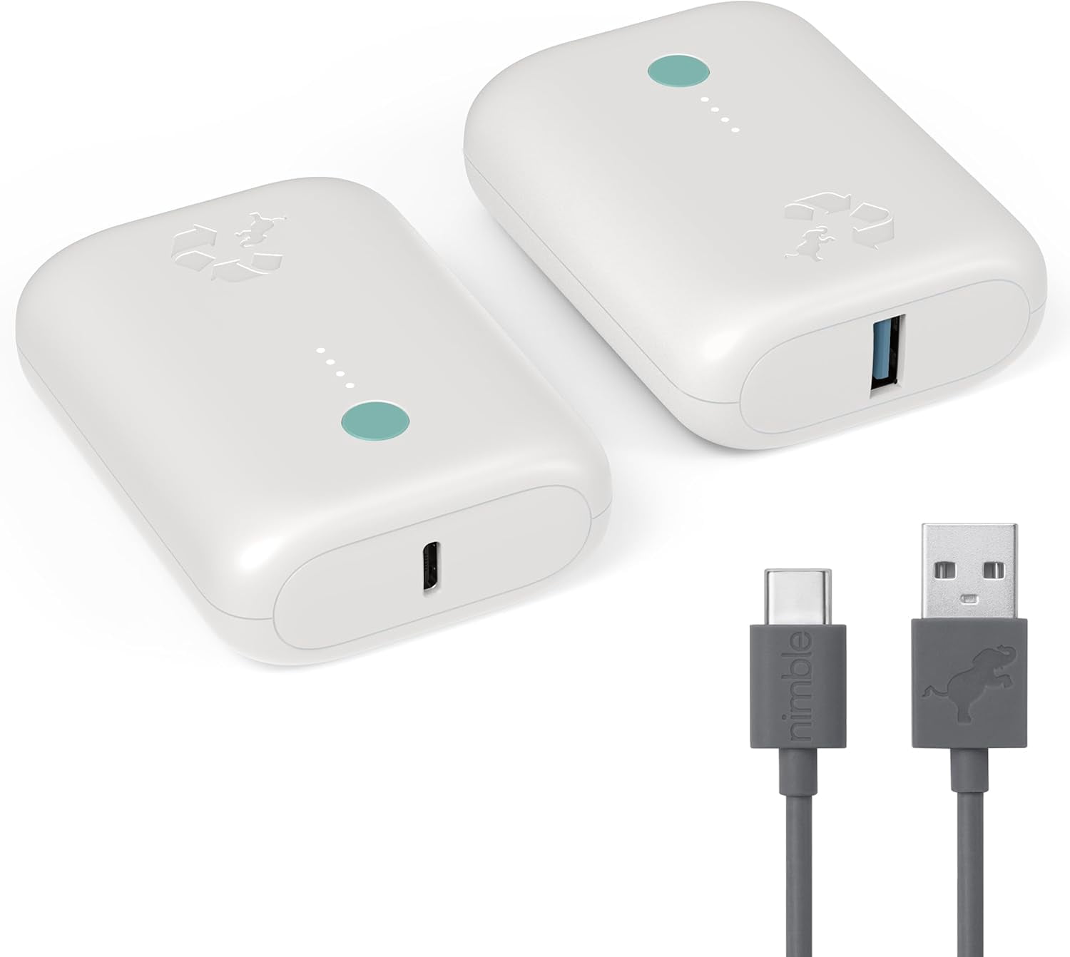 Champ Lite Portable Charger, 5200mAh Fast Charging Power Bank 15W USB C and A Port with Cable, Travel Essential Battery Pack for iPhone Galaxy Pixel MacBook iPad Kindle Airpod Laptop Tablet