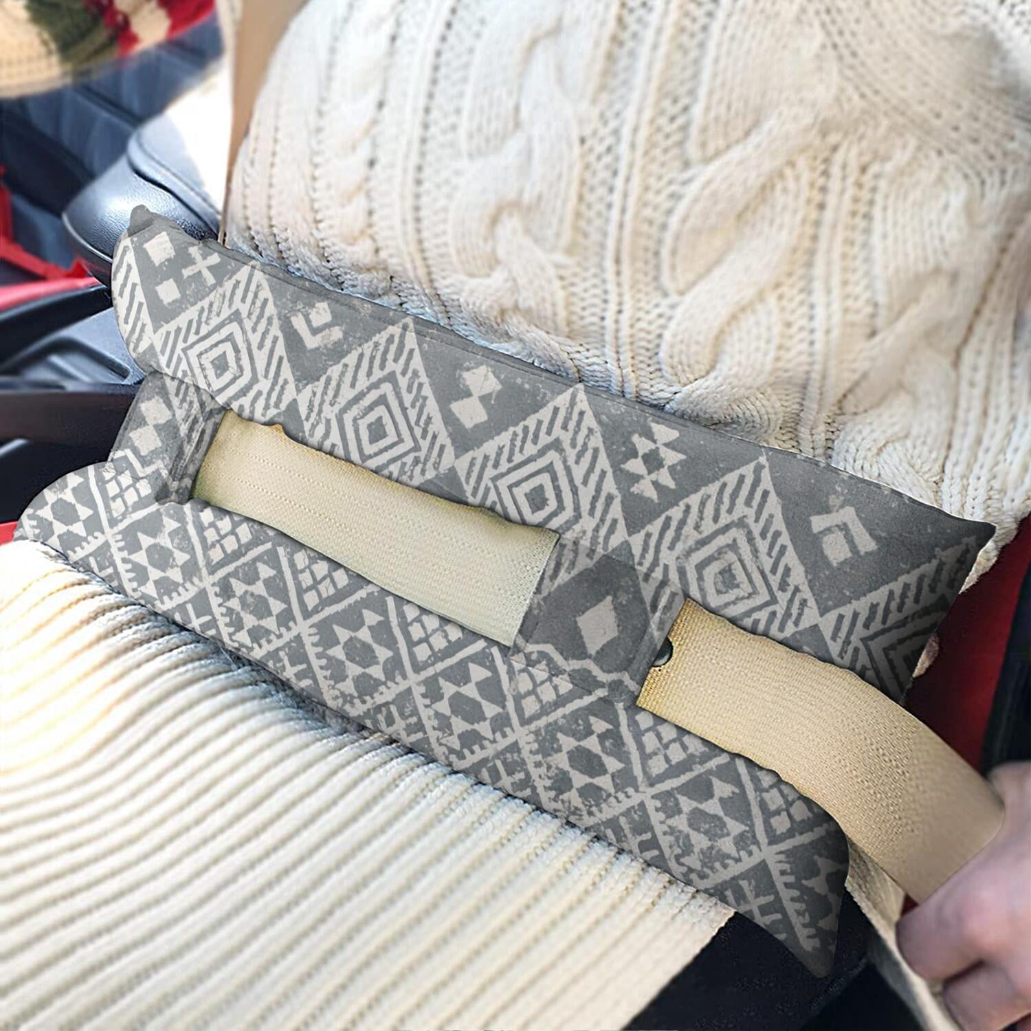 Universal Surgery Seat Belt Pillow Protective Cushion for Mastectomy, Heart & Hysterectomy (Artistic Patterns)