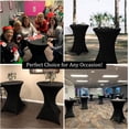 thumbnail image 6 of Wehilion 32x43 Inch Cocktail Table Cover Spandex Stretch Square Corners Tablecloth, Cocktail Round Table Cloth, Fitted High Top Table for Bar, Weddings, Birthday, Banquet, Party, 6 of 6