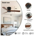 thumbnail image 2 of 42 Inch Ceiling Fan no light with Control, Low Profile Flush Mount Ceiling Fan without Light,Noiseless Reversible DC Motor with Timer, 2 of 4