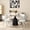 White, variant on Katboc 35in Round Dining Table and 4 Chairs Set,Modern Pedestal Base with Black Glass Top and Boucle Upholstered Seats, Space-Saving Kitchen Dining Room Set for Small Apartments, Bistro, Black
