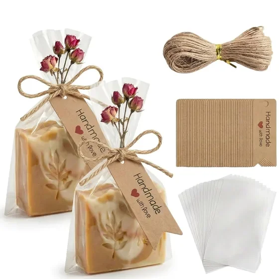 Printed Transparent Cellophane Wrapping Sheets, Decorative Handmade Packaging Wrappers for Gift Baskets Candy Flower DIY Crafts Holiday Party Decor