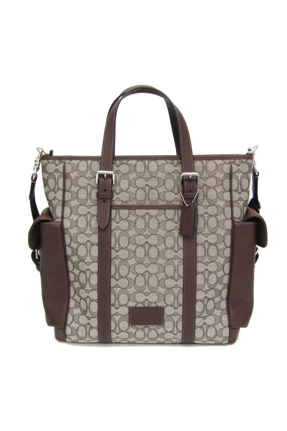Pre-Owned Coach Signature Sprint Tote CR325 Men's Leather,Jacquard Shoulder Bag,Tote... (Good)