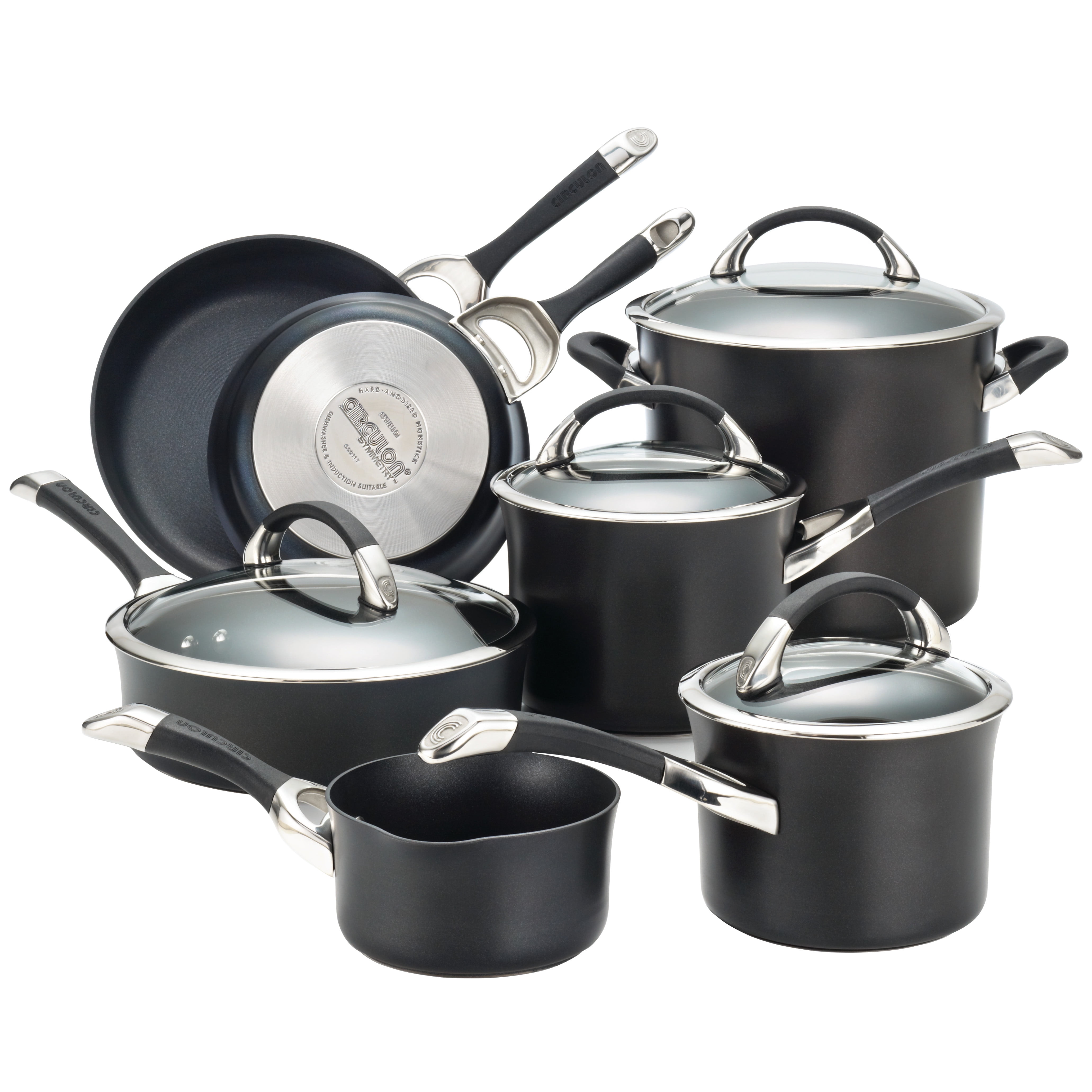 Circulon Symmetry Hard Anodized Nonstick 11Piece Cookware Set, Black
