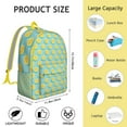thumbnail image 2 of Bright Lemon Fruit Print School Backpack, Summer Citrus Design Daypack with Cute Yellow Pattern and Fresh Floral Style, 2 of 3