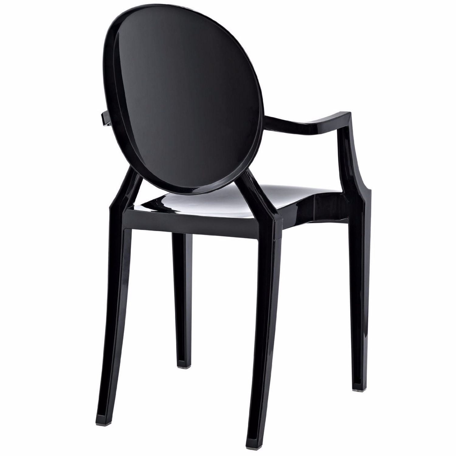 Nicer Furniture Black Ghost Arm Chair