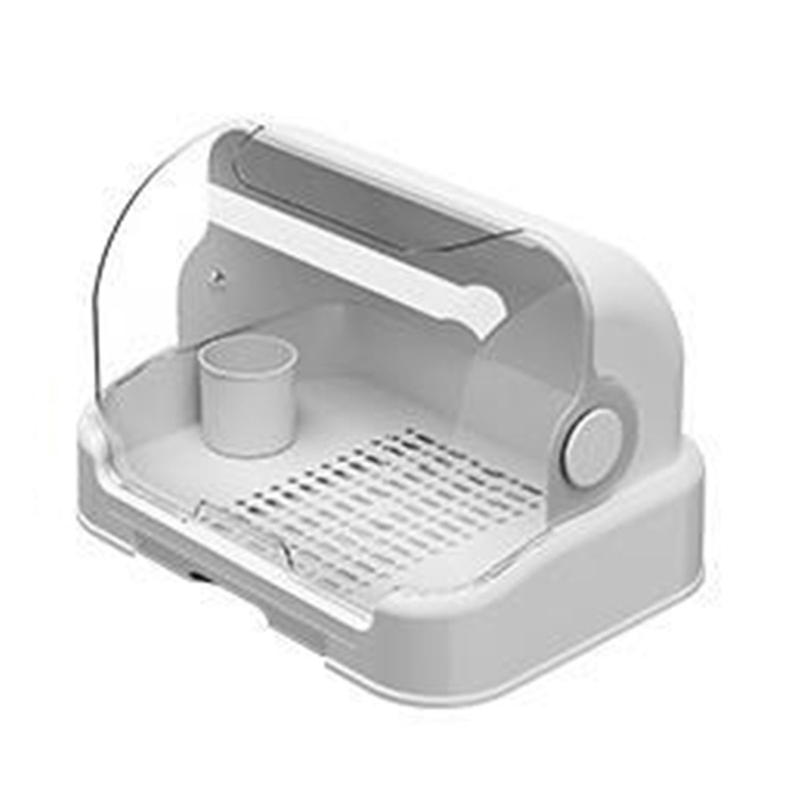 Callipe Baby Bottle Drying Rack Dustproof Large Capacity Transparent Design Baby Bottle Rack Dryer Storage Box with Removable Drain Tray