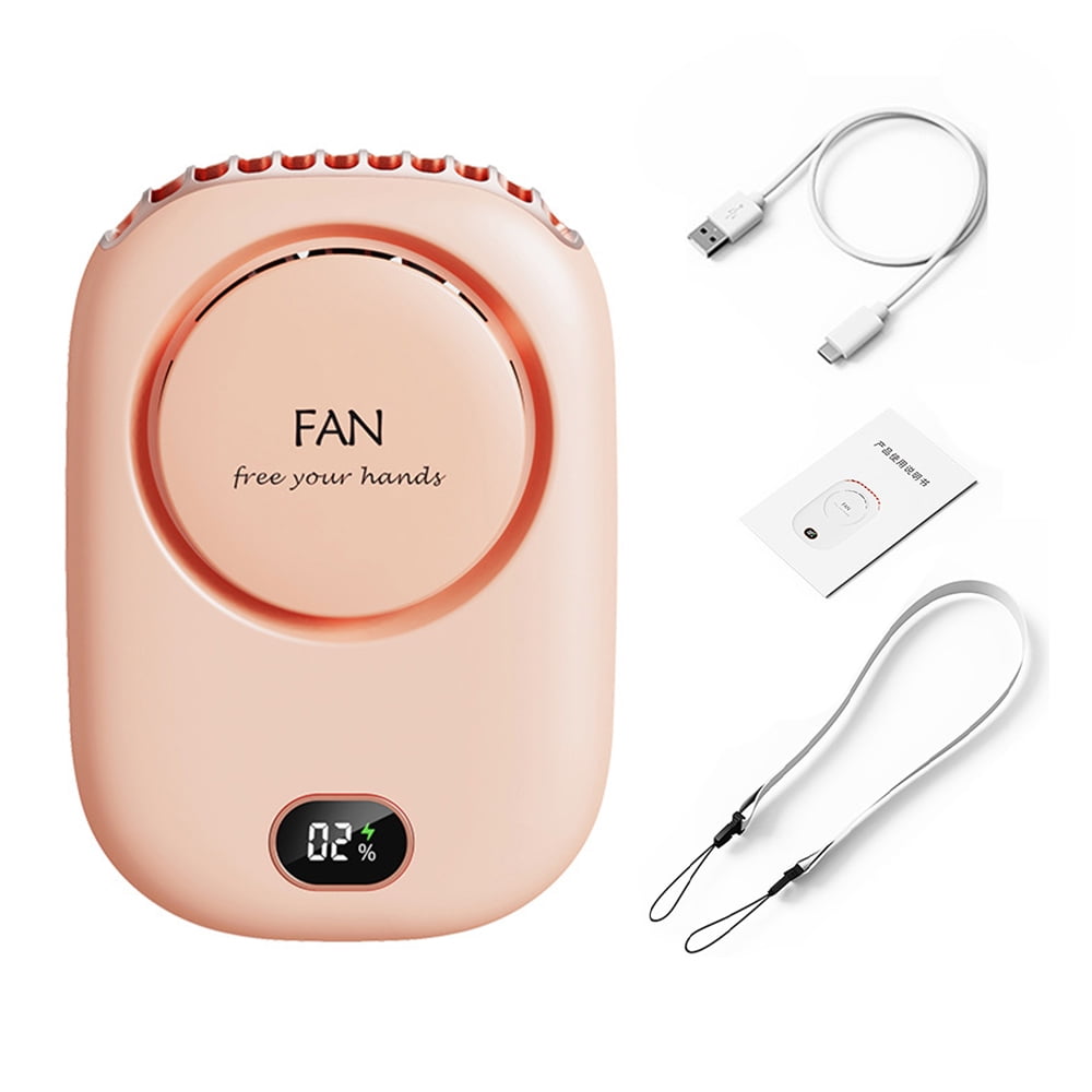 Virwir Rechargeable Necklace Fan Portable Hanging Neck Fan with