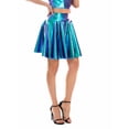 thumbnail image 4 of ORQ Women Solid Stage Performance Fashion Pleated Short Skirt, 4 of 5
