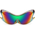 thumbnail image 2 of FEISEDY Futuristic Sunglasses, Fashion Alien Y2K Wrap Around for Women Men B4135, 2 of 12