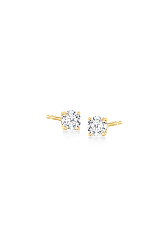 0.25 ct. t.w. Lab-Grown Diamond Stud Earrings in 18kt Gold Over Sterling, Women's, Adult