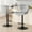 Gray, variant on CONCETTA Set of 2 Swivel Bar Stools - Adjustable Height Modern Faux Leather Barstools Counter Bar Chairs with Backrest for Kitchen Island & Home Bar, Gray
