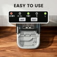 thumbnail image 3 of Goosiay Countertop Ice Maker, 26lbs Portable Small Ice Makers with Handle, 8 Cubes in 6 Mins, 2 Size of Bullet Ice, Self-Cleaning Mini Ice Machine for Home, Kitchen, RV, Camping, Black, 3 of 12