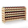 thumbnail image 1 of Étagère à Vin en Bois Empilable pour 72 Bouteilles, Rangement à 6 Niveaux, 1 of 7