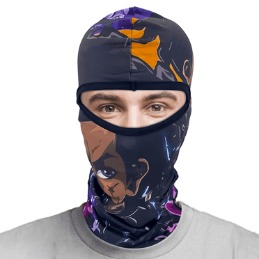 Anime-Inspired Full Face Balaclava – Dark Huey Design Ski Mask for Men & Women – Windproof, UV Protection Summer & Winter Face Cover